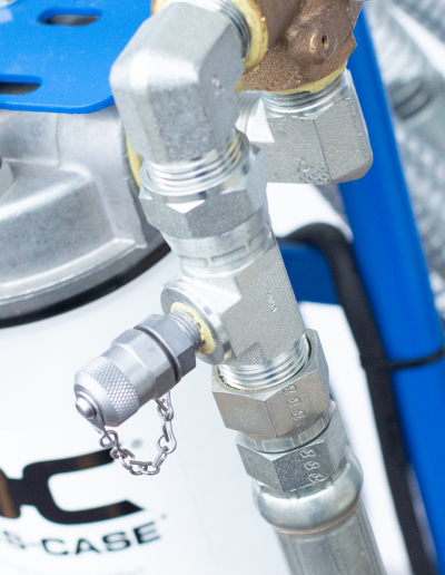 Des-Case Filter Cart Oil Sampling Port